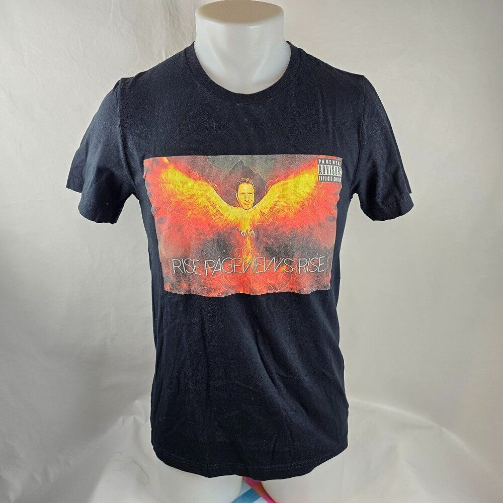 Barstool Sports T Shirt Small Black Rise Page Views Rise Dave Portnoy Graphic